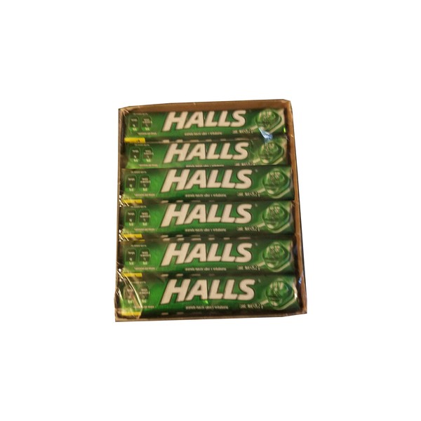 Mexican Halls Yerba Buena Spearmint Flavor (12 pack) Original Classic Edition version mexicana 12 individually Sealed Packs with 9 pieces hard candy dulce macizo