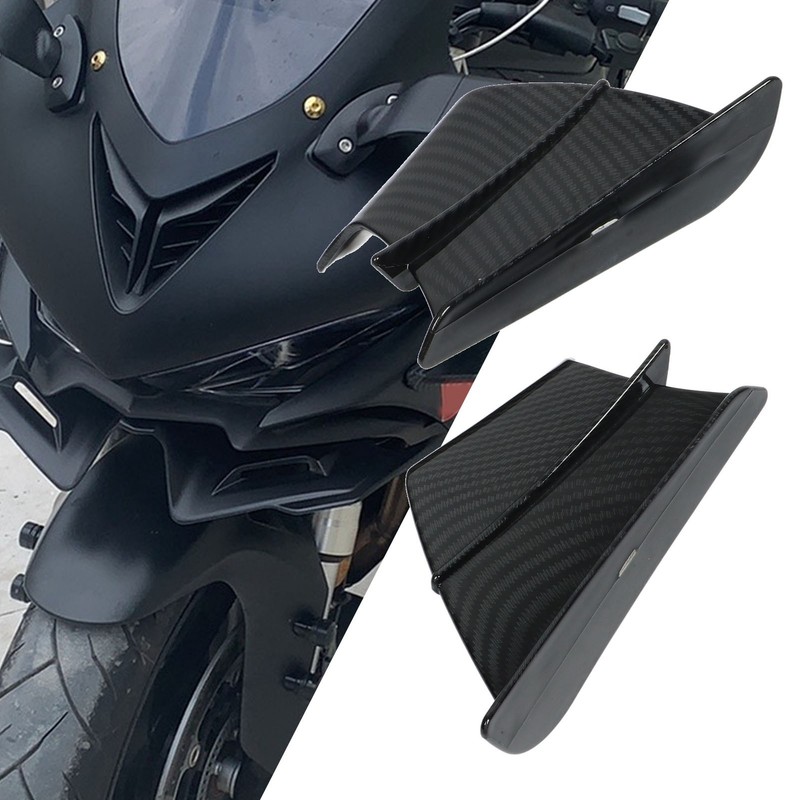 1 Pair Motorcycle Aerodynamic Wing Carbon Fibre Style Side Fairings