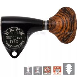 Gotoh NEW Gotoh SGV510Z-RL5 HAPM L3+R3 Locking Tuners Adjustable Post Height 3x3 BLACK