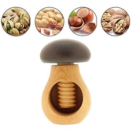 Generic PNL Wooden Nutcracker for Children - Nutcracker Mushroom | 1 Piece Nut Cracker Wooden Mushroom for Turning | Mushroom Cracker Natural for Screwing | Perfect as Easter Decoration | Wooden