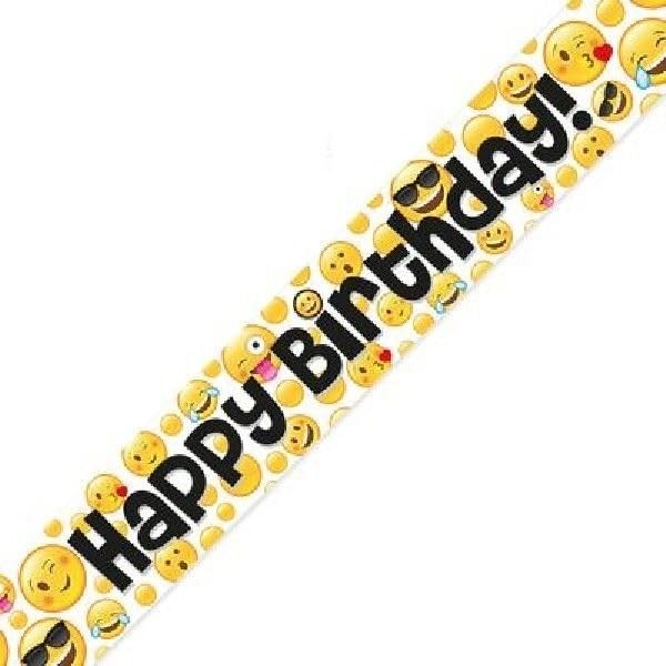 Smiley Happy Birthday Emoji Happy Faces Fun Laughing Party Foil