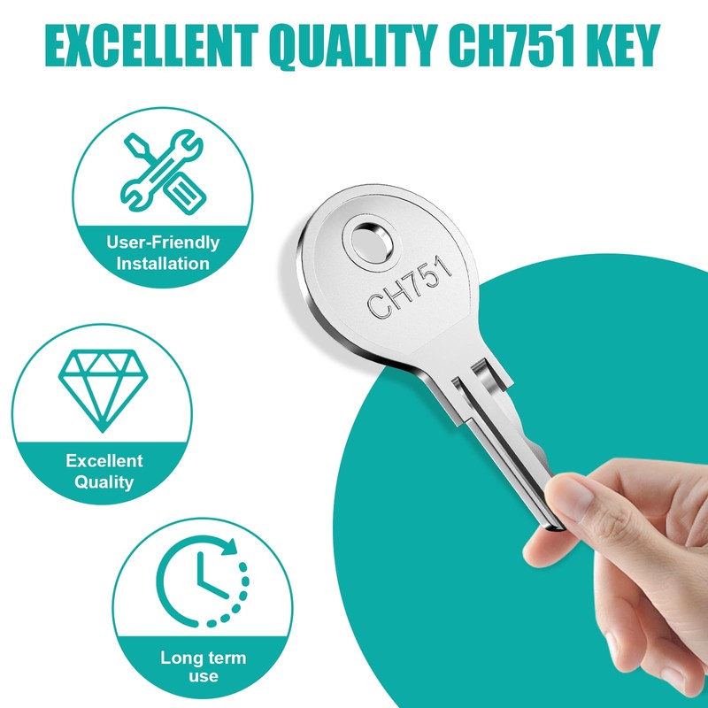5 Pcs CH751 Key, Siapupy Universal CH751 replacement keys, RV