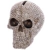 Puckator Tone Skull Money Box, Resin, Silver/Black, 11 x 15.5