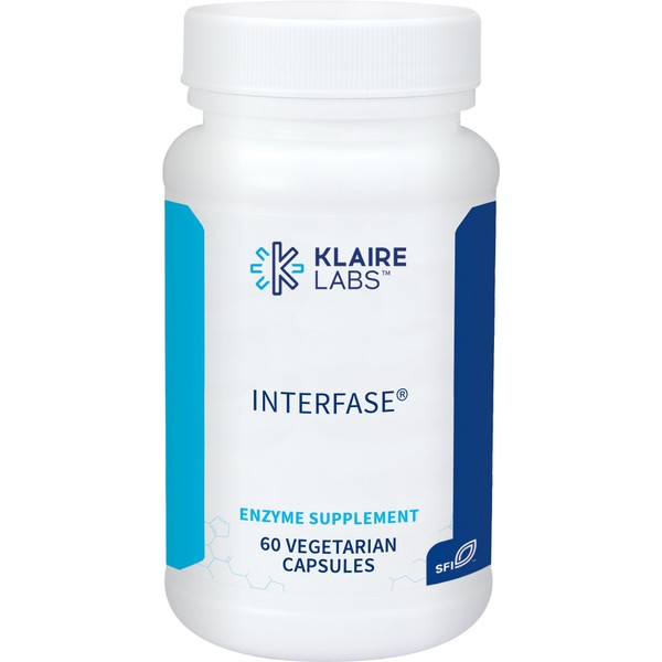 Klaire Labs Interfase - Multi-Enzyme Blend for GI Detoxification, Dairy-Free Formula (60 Vegetarian Capsules)