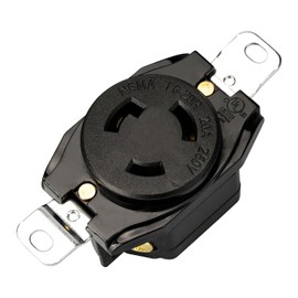 PLUGTUL NEMA L6-20R Flush Mounting Locking Receptacle, Industrial Grade, 20 Amp, 250 Volt, UL Listed
