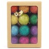 Crafty Capers 3cm Rainbow Glitter Mini Hanging Baubles | 24Pk