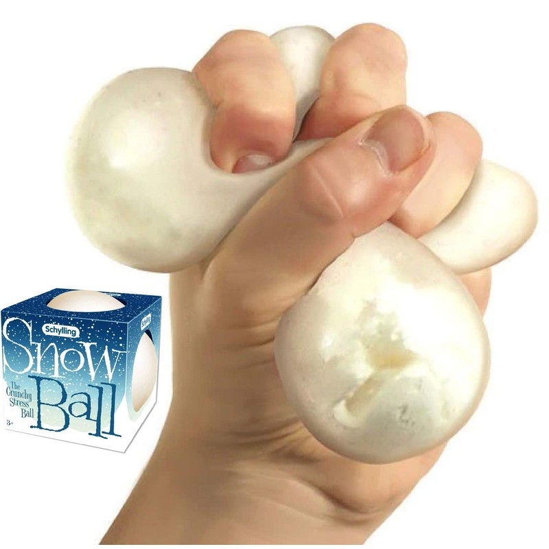 Schylling Snow Ball (NeeDoh) Crunchy, Squishy, Squeezy, Stretchy Stress Balls