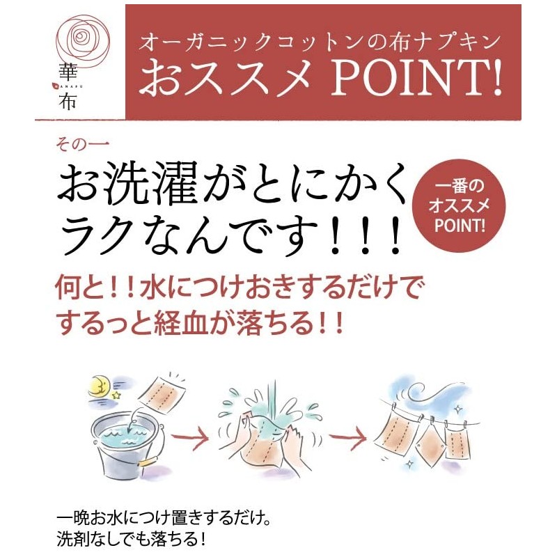 Hanabu Organic Cotton Cloth Napkins, Makikaku Width, M Size (Approx.