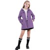 Betusline Girls Rain Jackets Lightweight Waterproof Hooded Trench Coat Windbreaker