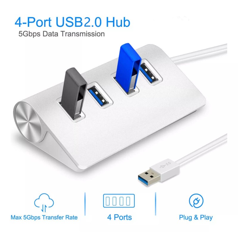 THE9SHOP Hub De 4 Puertos Usb 3.0 Para iMac O