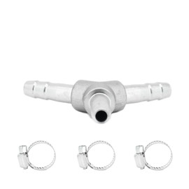 Refuuch Stainless Steel 1/4" Hose Barb Wye 3 Way Y Shaped Barbed Union Home Brew Fitting