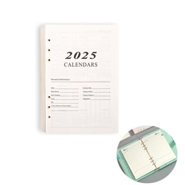 2025 Refill Paper, 176 Sheets A5 Lined Paper Refill Paper 2025 Weekly Planner Insert A5 6 Holes Diary Refill Inserts Calendar Insert Notebook Inserts for Notebook, Diary, Sketch, Painting