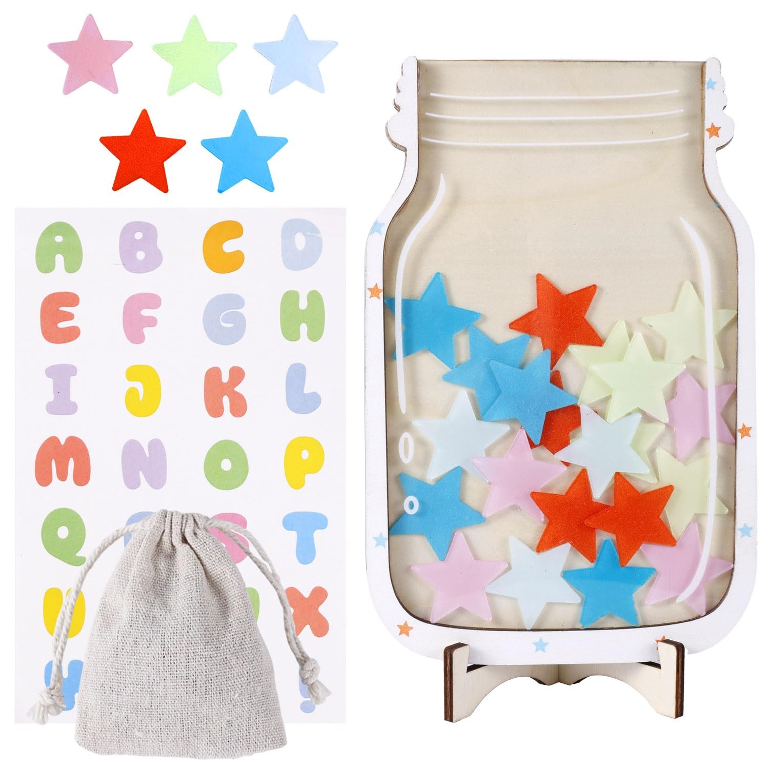 BOXOB Magnetic Star Reward Jar for Kids, Personalized Behavior Chart ...