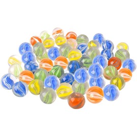 ARSUK Cat's Eye Marbles, Glass Marbles, Comes in a Bag, Protection Against Damage, Sports Toys & Outdoor Games (40 Pcs Colour Marble)