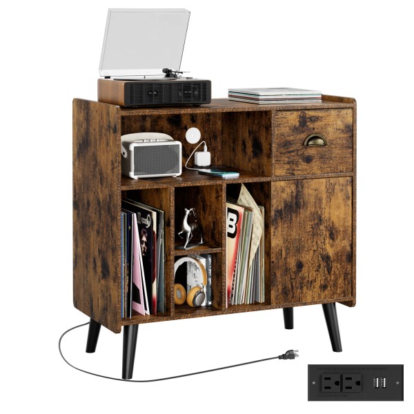Unbranded Record Player Stand Turntable Stand Vinyl Record Storage Holds