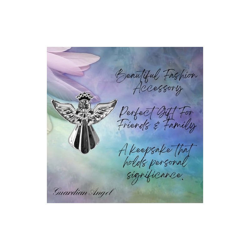 Good Luck Silver Coloured Angel Pin With Gem Stone Sentimental