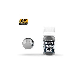 AK Interactive Xtreme Metal Polished Aluminium Metallic Paint 30ml Bottle Model Kit Paint Car Plane