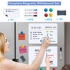 Magnetic Fridge Whiteboard Set: Dry Erase White Board, Magnets (Bonus),