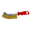Forney 70516 Brass Wire Brush with Plastic Handle (Rust and
