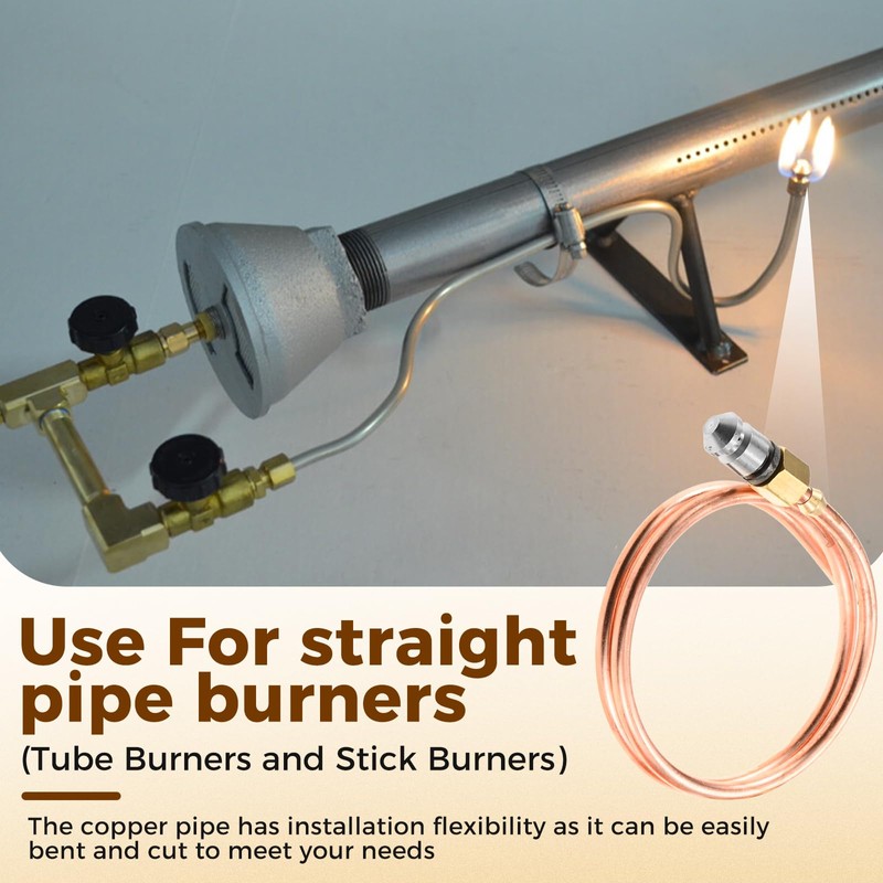 Pilot Tube 3/16" O.D X 20" Copper Pipe Bendable Range