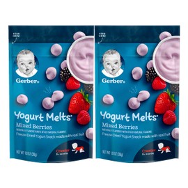 Gerber Yogurt Melts, Mixed Berries, 1 OZ (Pack of 2)