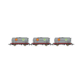 Hornby R60260 Shell-Mex, TTA Tank Wagon Triple Pack - Era 8 Freight Wagons Wagons & Wagon Packs, Grey