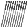 sourcing map 20pcs Second Cut Steel Flat Needle File with