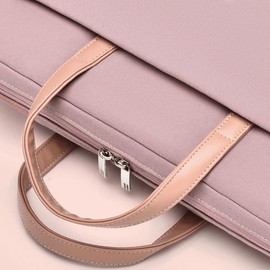 CAAORDKSO 17 17.3 inch Laptop Case Waterproof Laptop Sleeve Cover Women Computer Carrying Shoulder Bag Compatible with ASUS Vivobook 17.3", Acer Nitro 5 17.3", LG Dell MSI HP 17 17.3" Notebooks, Pink