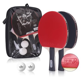 LOKI Table Tennis Bat Set Duo - 2 Bats with ITTF Competition Approval - with Carry Bag