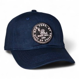 New York City NY Patch Dad Hat, Adjustable Cotton Baseball Cap for Men & Women Golf, Gym (Midnight Navy Blue)
