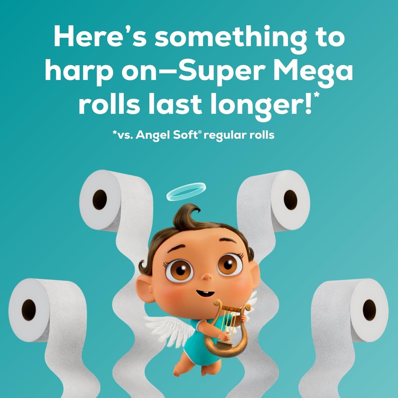 Angel Soft Toilet Paper, 24 Super Mega Rolls = 144