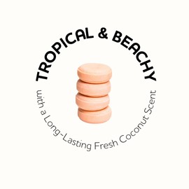 Jack59 Natural Shampoo Bar with Bamboo Extract - pH Balanced, Vegan, Cruelty-Free for Normal, Weak or Treated Hair, Color Safe, Island Tropics Scent, 3 oz