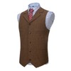 AeoTeokey Classic Mens Wool Tweed Suit Vest Casual Sleeveless Jacket