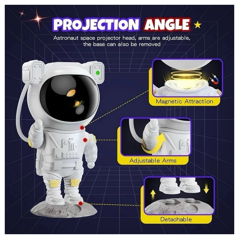 Mooyran Space Projector Star Series- Astronaut LED Light with Timer