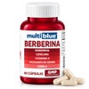 Berberina 60 Cápsulas | Suplemento Alimenticio con Vitamina E, Cúrcuma,
