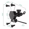 CONEJO MODA Base Soporte Porta Celular Para Moto/bicicleta Cargador Usb
