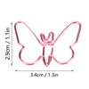 50Pcs Pink Butterflies Paperclip Cartoon Color Plating Innovative Cute Paperclips