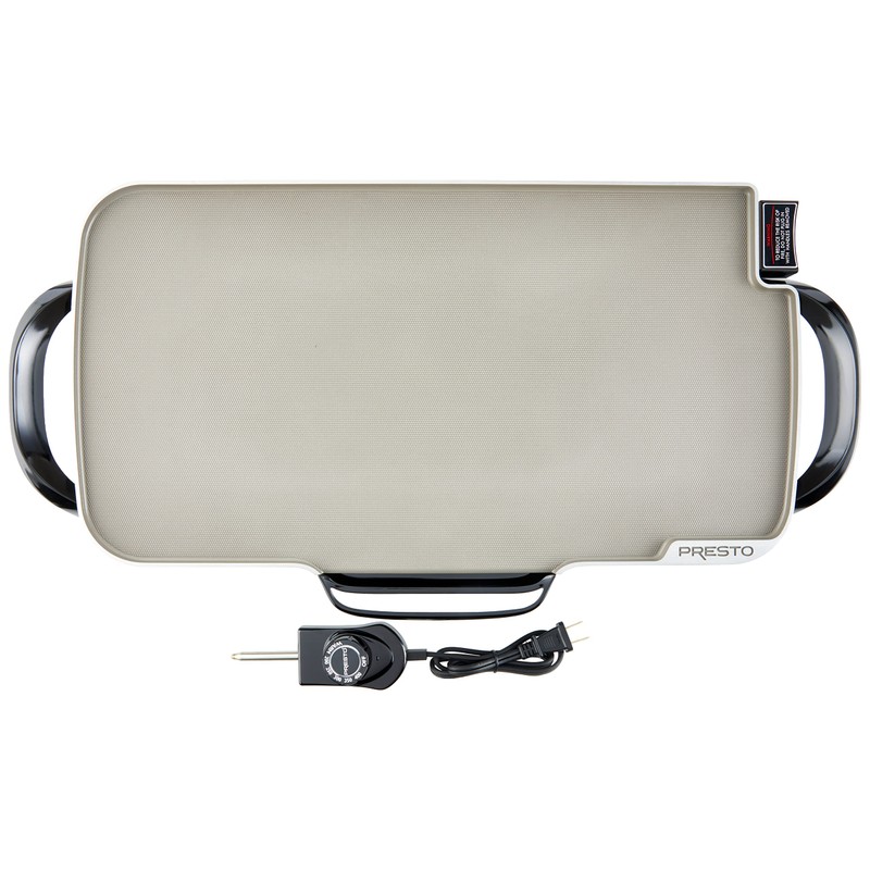 Presto 07062-22-Inch Ceramic Removable Handles Electric Griddle, Grey Ceramic
