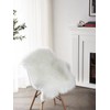 SERISSA Faux Sheepskin Fur Area Rug White Fur Chair Cover
