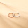 Greenpod 2mm Thin Rose Gold Tungsten Ring for Women Dome