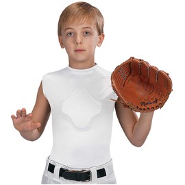Markwort Youth Heart-Gard Protective Compression Body Shirt - Large - White