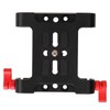 1/4in Camera Mounting Base Plate Aluminum Alloy 15mm Diameter DSLR