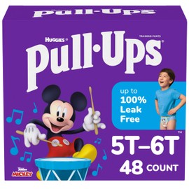 Pull-Ups Boys' Potty Training Pants, Size 5T-6T Training Underwear (46-60 lbs), 48 Count