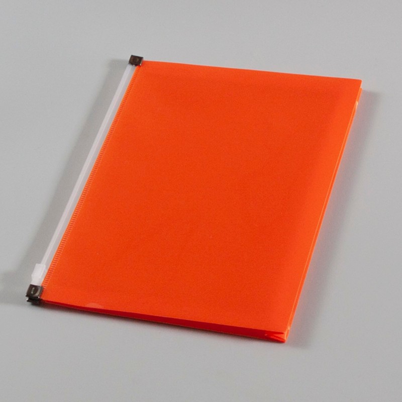 eco-eco A5 50% Recycled Orange Zip Expanding File Folder -