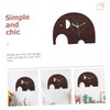 Gatuida Fashionable Wooden Elephant Wall Clock Silent Decorative Wall Mount