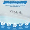 Coolfell 3 Piece Shower Knobs Replacement with 3 Extend Adapter,