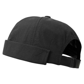 LXOrdora Brimless Hats Quick Drying Docker Caps Beanie Unisex Black