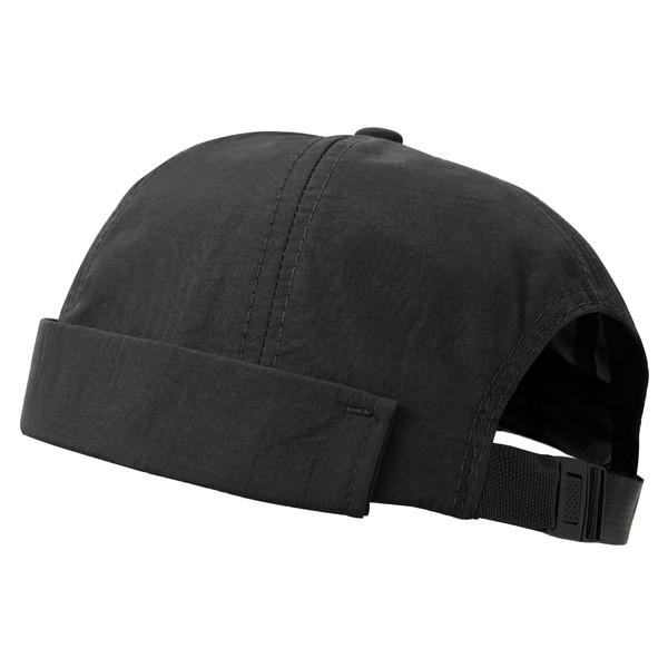 LXOrdora Brimless Hats Quick Drying Docker Caps Beanie Unisex Black