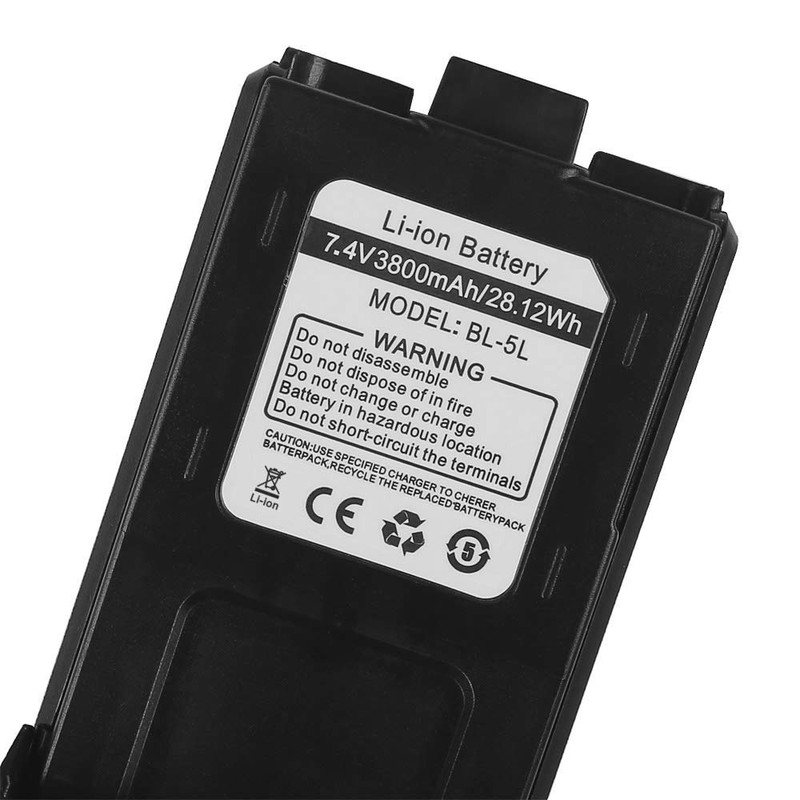 BAOFENG BL-5L 3800mAh Extended Battery Compatible with UV-5R UV-5RTP UV-5R
