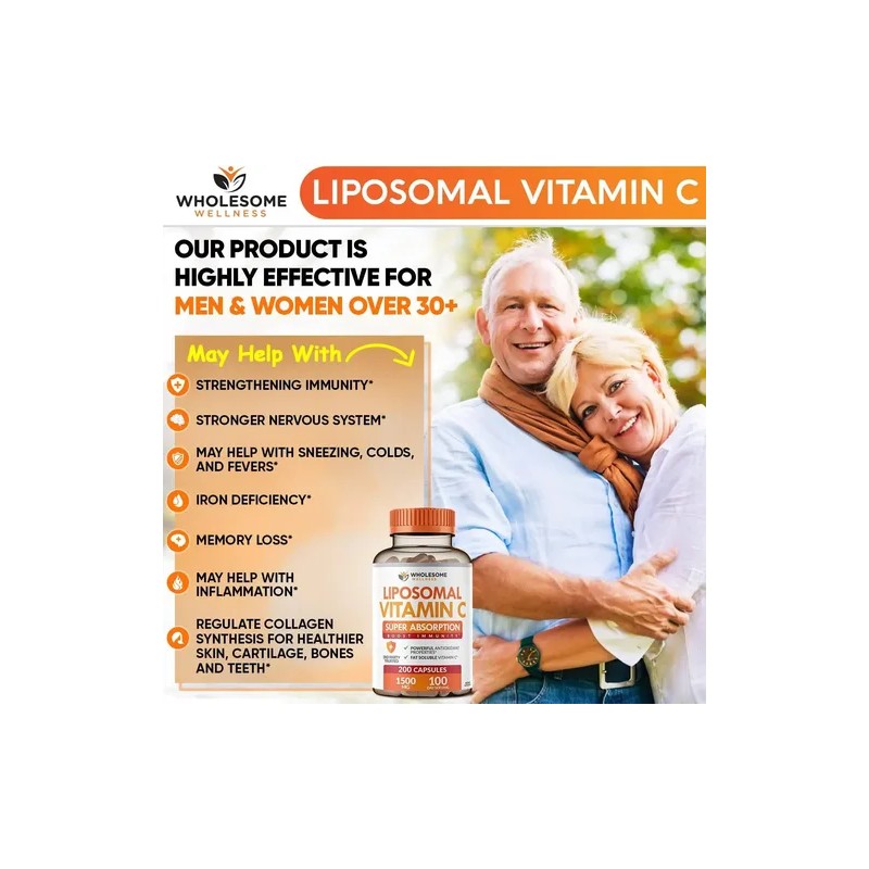 Vitamina C Liposomal 1500mg Alta Absorcion Wholesome Wellnes